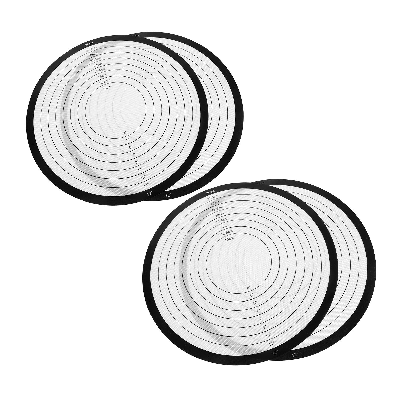 Heat Mat Silicone - 4Pcs Heat Resistant Round Silicone Baking