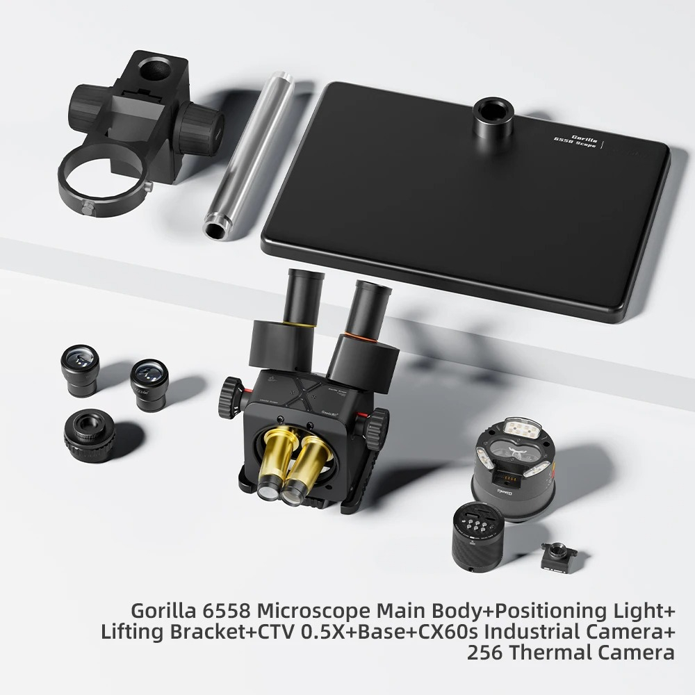 Electronics Repair Microscope - Qianli 6558 Gorilla Trinocular Microscope,6.5X-58X Zoom,Industrial