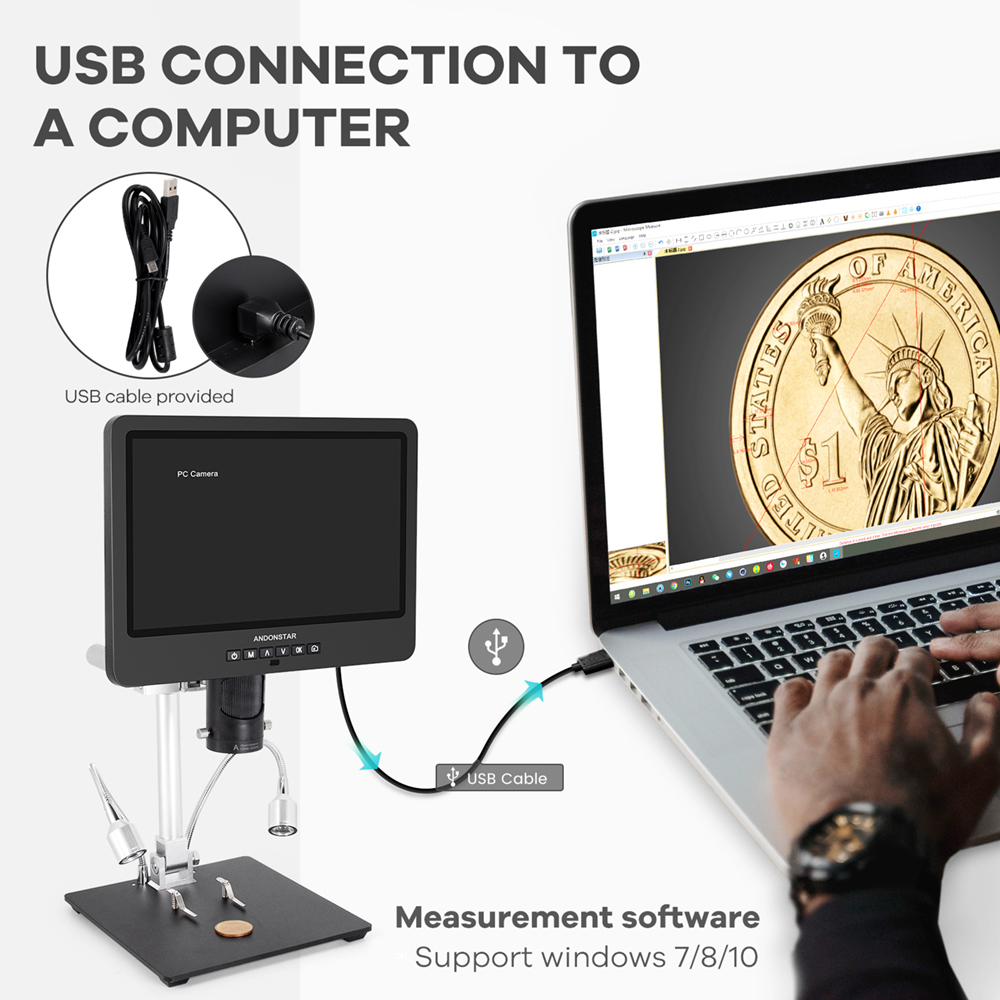Andonstar Trinocular HDMI USB  - огляд і ціна Electronics Repair Microscope