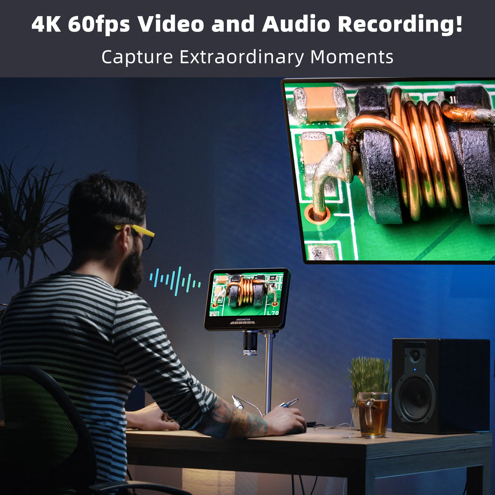 Andonstar AD210S-Pro 4K 60FPS  - огляд і ціна Electronics Repair Microscope
