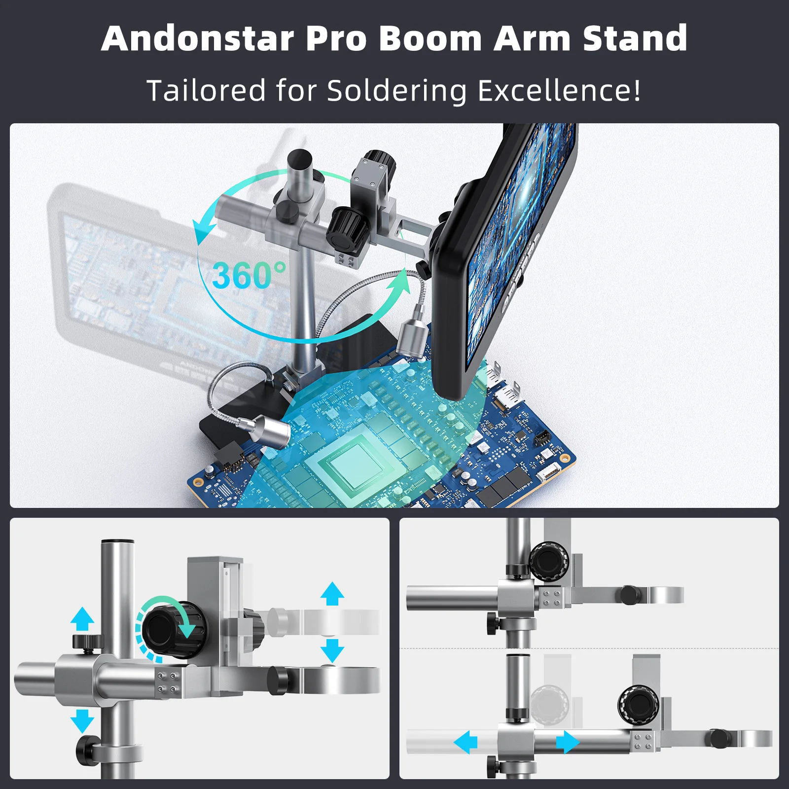 Andonstar AD210S-Pro 4K 60FPS  - огляд і ціна Electronics Repair Microscope