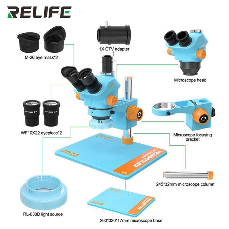 RELIFE RL-M5T-B11 0.7-5.0 Cont - огляд і ціна Electronics Repair Microscope